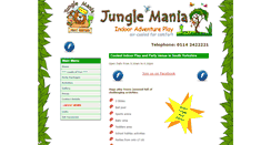 Desktop Screenshot of junglemaniaplaycentres.co.uk